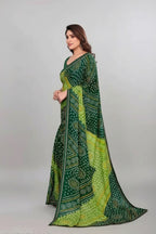 SM Printed Georgette Saree with Blouse
