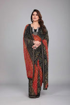 SM Printed Georgette Saree with Blouse