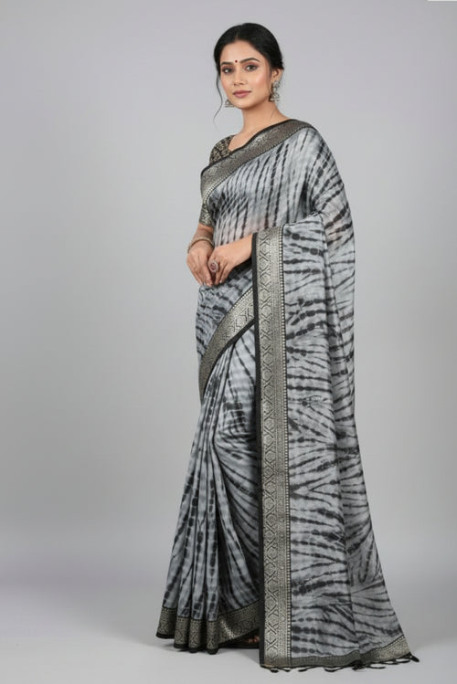 SM Georgette Saree with Bangalori Silk Blouse