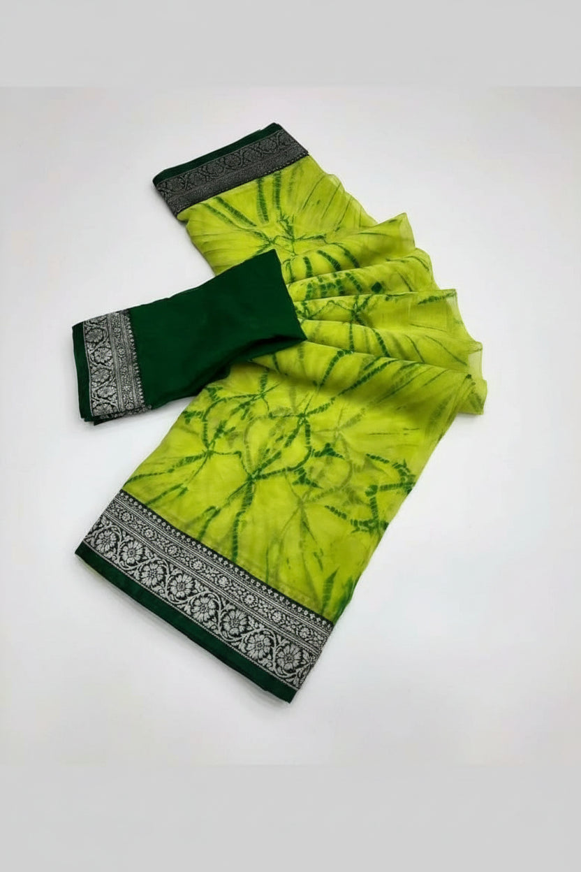 SM Georgette Saree with Bangalori Silk Blouse