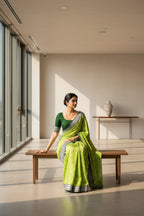 SM Georgette Saree with Bangalori Silk Blouse