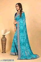 SM Georgette Saree with Bangalori Silk Blouse