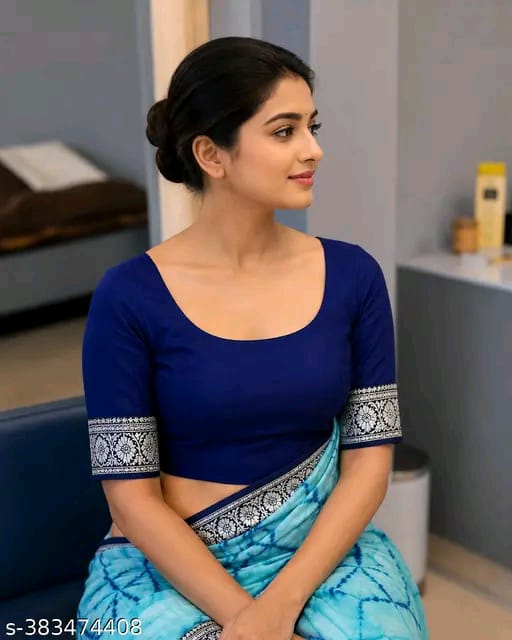 SM Georgette Saree with Bangalori Silk Blouse