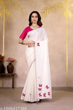 SM Women Chinnon Saree with Running Blouse