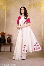 SM Women Chinnon Saree with Running Blouse