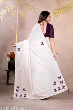 SM Women Chinnon Saree with Running Blouse