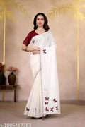 SM Women Chinnon Saree with Running Blouse
