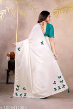 SM Women Chinnon Saree with Running Blouse