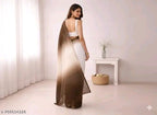 SM Women Georgette Color blocked Saree with Satin Silk Blouse
