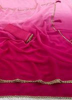 SM Women Poly Georgette Saree with Running Blouse
