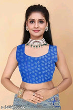 SM Women Cotton Printed Saree with Running Blouse
