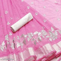 SM Women Chanderi Cotton Saree with Poly Silk Blouse
