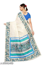 SM Women Khadi Silk Printed Saree with Blouse