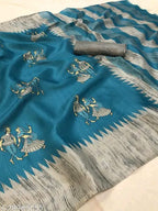 SM Women Art Silk Saree with Blouse