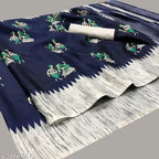 SM Women Art Silk Saree with Blouse
