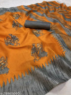 SM Women Art Silk Saree with Blouse