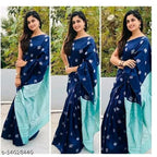 SM Women Kanjeevaram Silk Zari Woven Saree with Jacquard Blouse