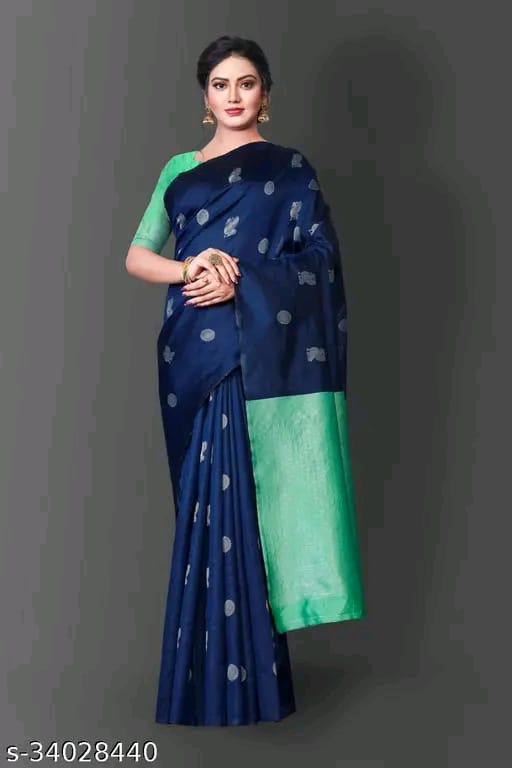 SM Women Kanjeevaram Silk Zari Woven Saree with Jacquard Blouse