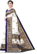 SM Women Art Silk Saree with Separate Blouse Piece