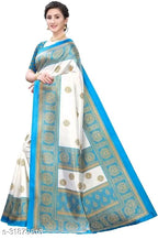 SM Women Art Silk Saree with Separate Blouse Piece