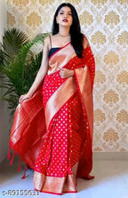 SM Women Banarasi Silk Saree with Blouse