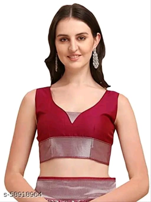 SM Women Banarasi Silk Saree with Blouse