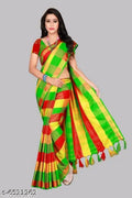 SM Women Cotton Silk Saree with Matching Blouse