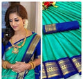 SM Women Cotton Silk Solid Saree with Cotton Silk Blouse