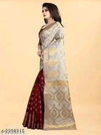 SM Women Banarasi Silk Saree with Separate Blouse