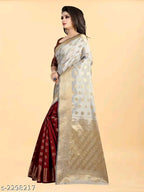 SM Women Banarasi Silk Saree with Separate Blouse