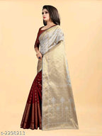 SM Women Banarasi Silk Saree with Separate Blouse