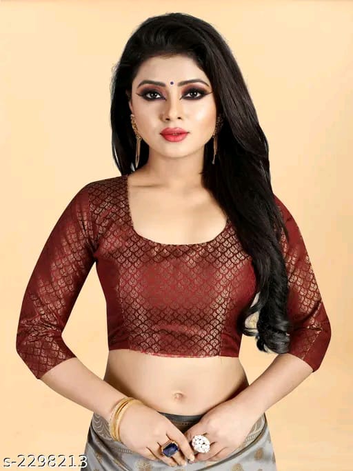 SM Women Banarasi Silk Saree with Separate Blouse