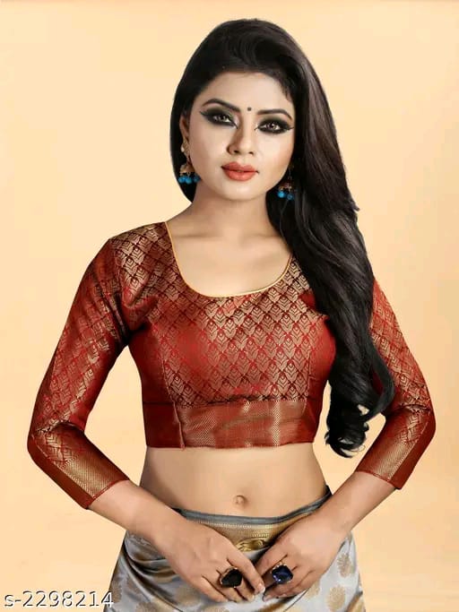 SM Women Banarasi Silk Saree with Separate Blouse