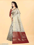 SM Women Banarasi Silk Saree with Separate Blouse