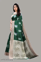 SM Women Art Silk Printed Saree with Art Silk Blouse