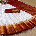SM Women Silk Saree with Running Blouse