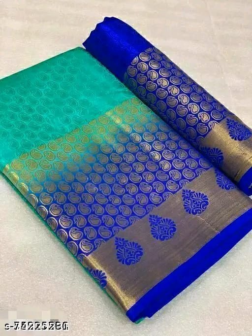 SM Women Silk Saree with Running Blouse