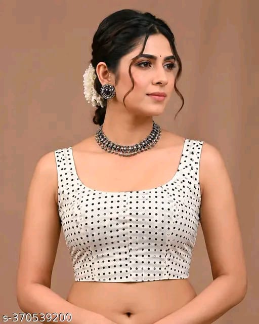 SM Women Cotton Printed Saree with Printed Blouse