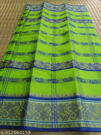 SM Women Cotton Woven Design Saree Without Blouse