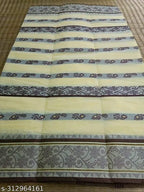 SM Women Cotton Woven Design Saree Without Blouse