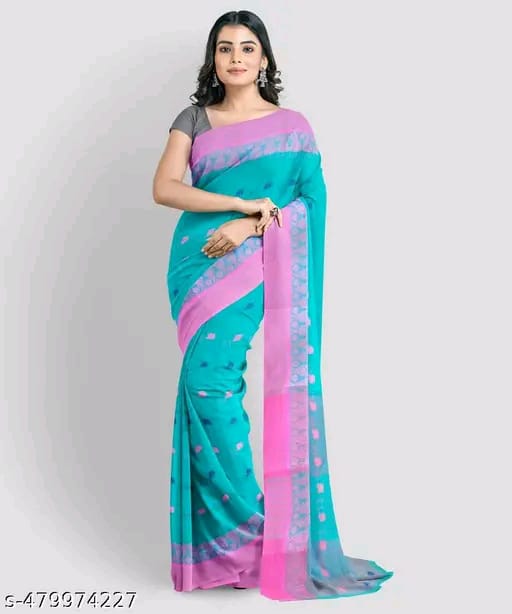SM Women Cotton Saree Without Blouse