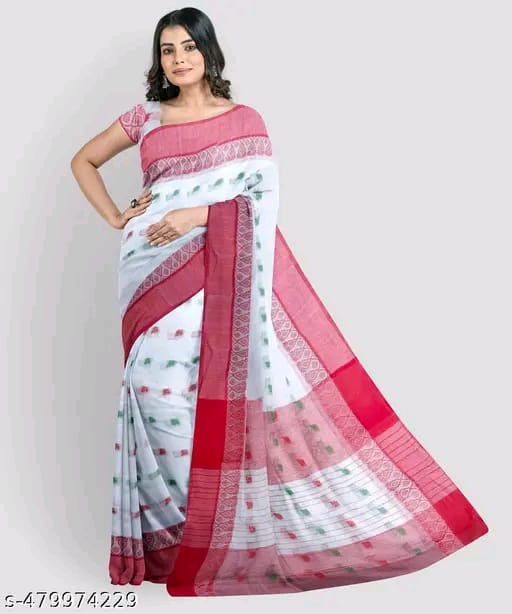 SM Women Cotton Saree Without Blouse