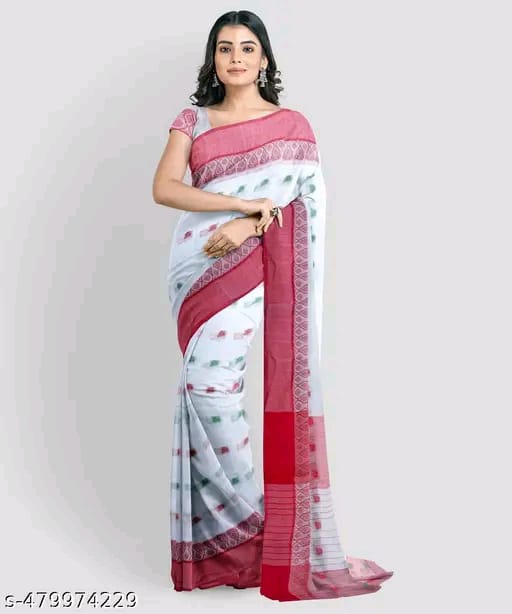 SM Women Cotton Saree Without Blouse