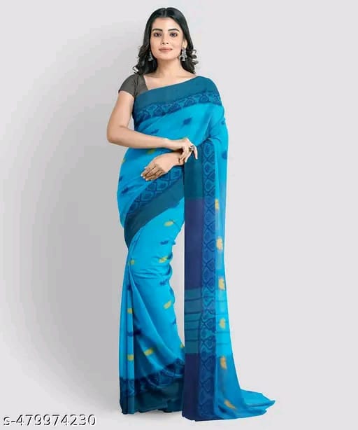 SM Women Cotton Saree Without Blouse