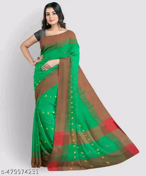 SM Women Cotton Saree Without Blouse