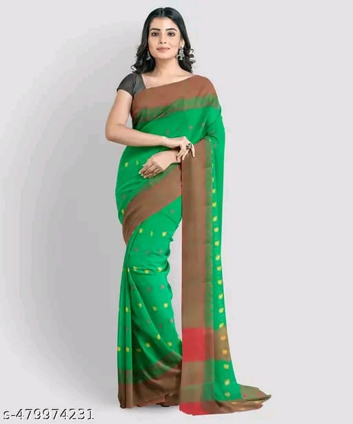 SM Women Cotton Saree Without Blouse