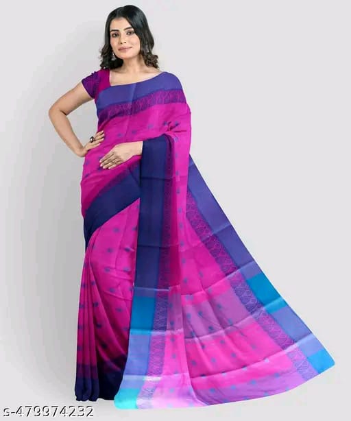 SM Women Cotton Saree Without Blouse