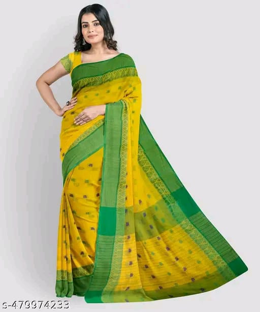 SM Women Cotton Saree Without Blouse