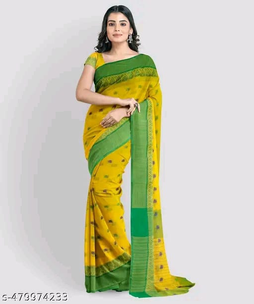 SM Women Cotton Saree Without Blouse