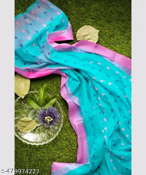 SM Women Cotton Saree Without Blouse